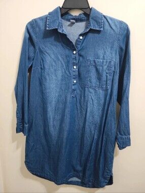 Denim Tunic Shirt Dress - Blue Old Navy